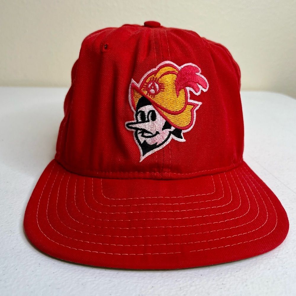 Vintage New Era Pro Model Albuquerque Dukes Red Snapback Baseball Cap Hat MiLB